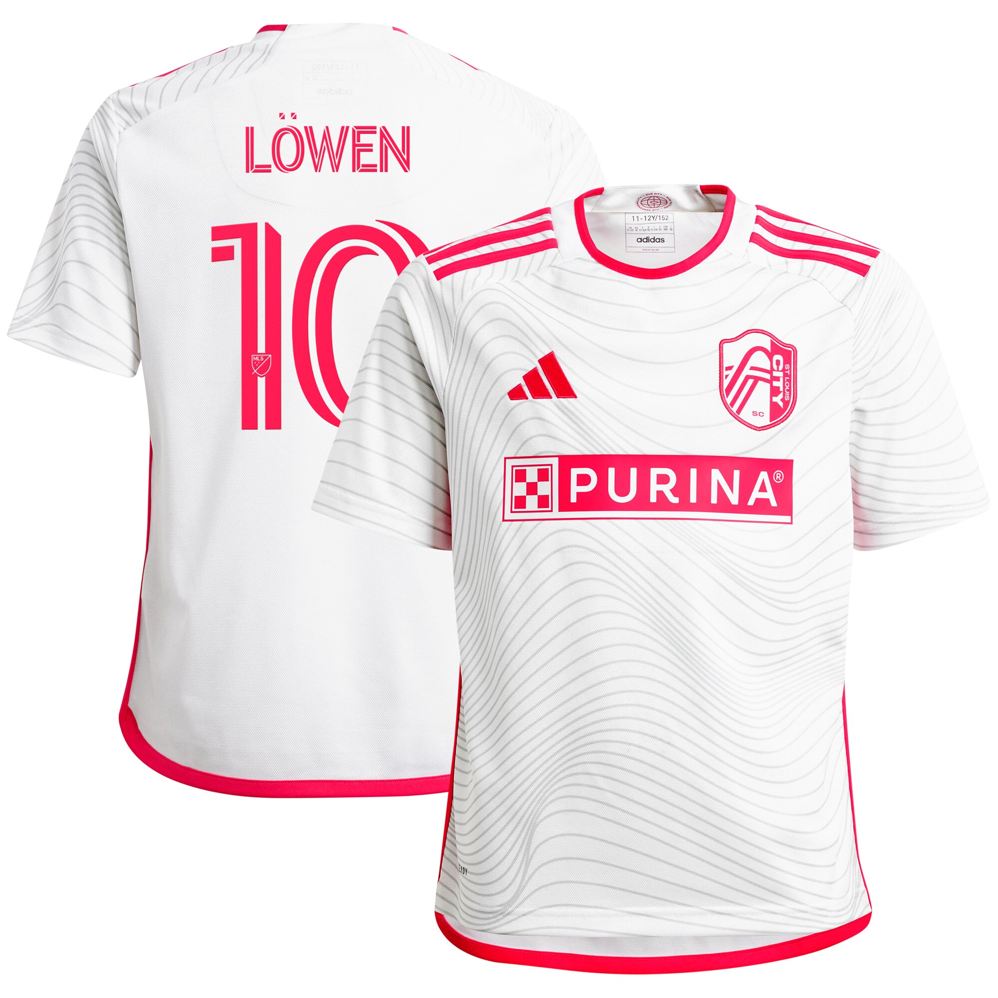 Eduard Löwen St. Louis City SC Youth 2024 The Confluence Kit Replica Player Jersey – White