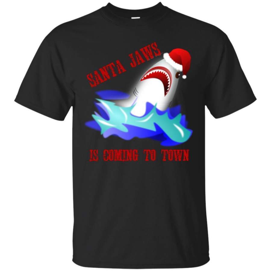 AGR Christmas In July Shirt For Kids  Santa Jaws Shark Xmas Tee Jaq T-shirt