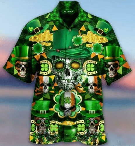 Irish Skull Rich St Patrick Green Hawaii Shirt Unisex Adult Ha57520