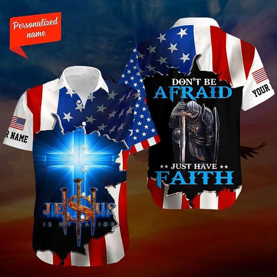 Jesus Is My Savior And Dont Be Afraid Hawaii Aloha Shirts H Ha37129