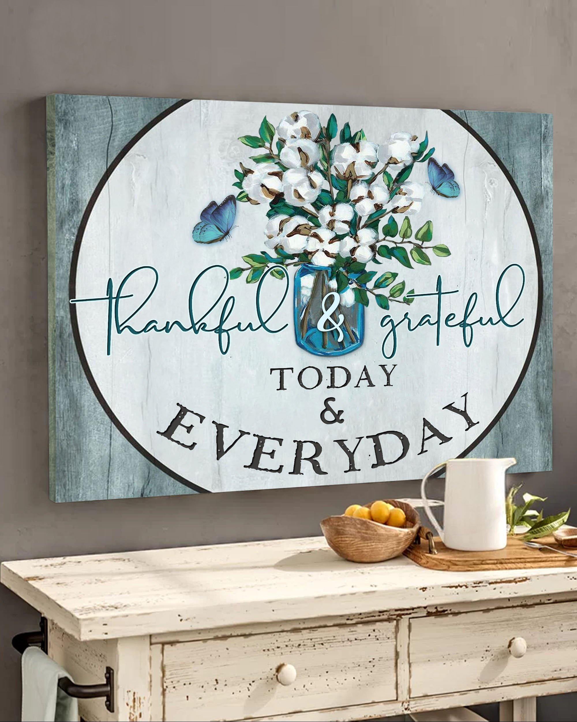 Top 10 Hippie Wall Art Canvas – Flower Thankful And Grateful Today And Everyday