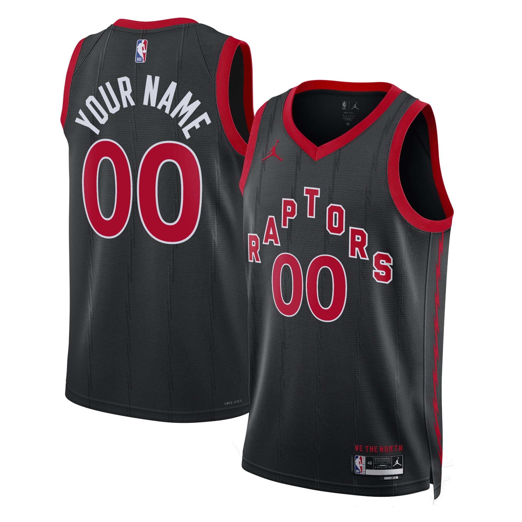 Toronto Raptors Jordan Brand Unisex 2022/23 Swingman Custom Jersey – Statement Edition – Black