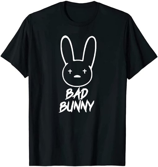 Bad Bunny 2D T Shirt For Men And Women Full Size 7 Black