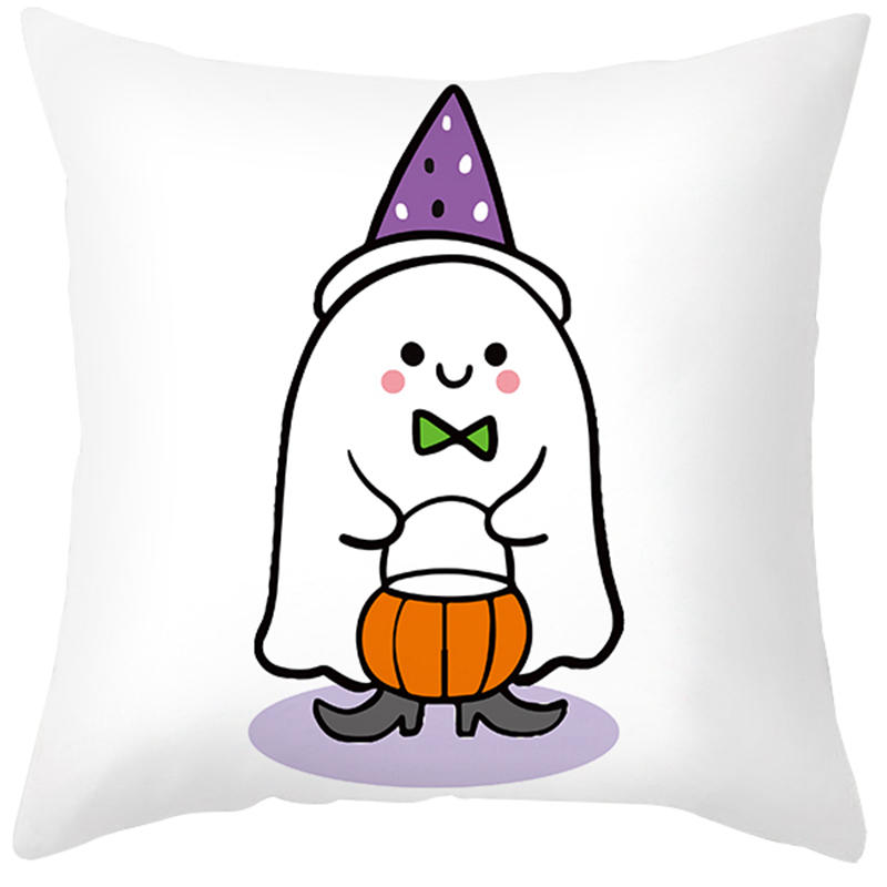 LuanQI 2022 Halloween Cartoon Pillows Case 45×45 cm Devil Pumpkin Witch Penguin Pattern Cushion Cover Party Decoration Supplies alx