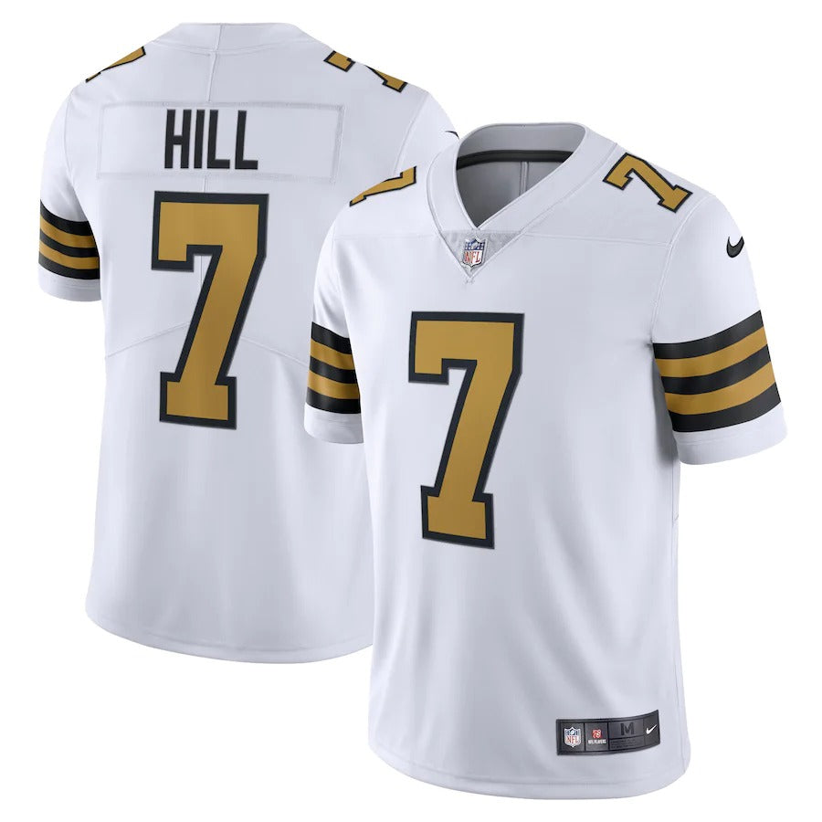 Men’S New Orleans Saints Taysom Hill Nike White Alternate Vapor Limited Jersey