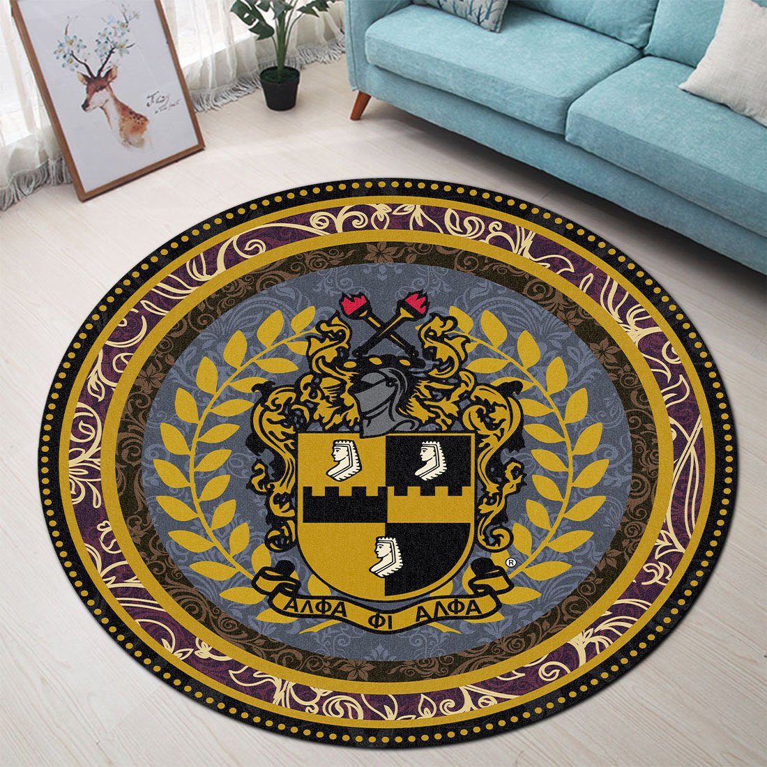 Alpha Phi Alpha Fraternity 1906 Round Carpet All Over Print