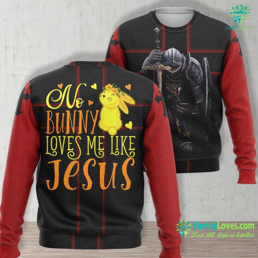 Jesus Christ Is My N No Bunny Loves Me Like Jesus Christian Easter Girls Gift Jesus Unisex Long Sleeve Sweatshirt All Over Print