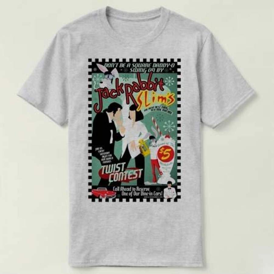 Pulp Fiction Jack Rabbit Quentin tee short sleeve cotton t-shirt women and men