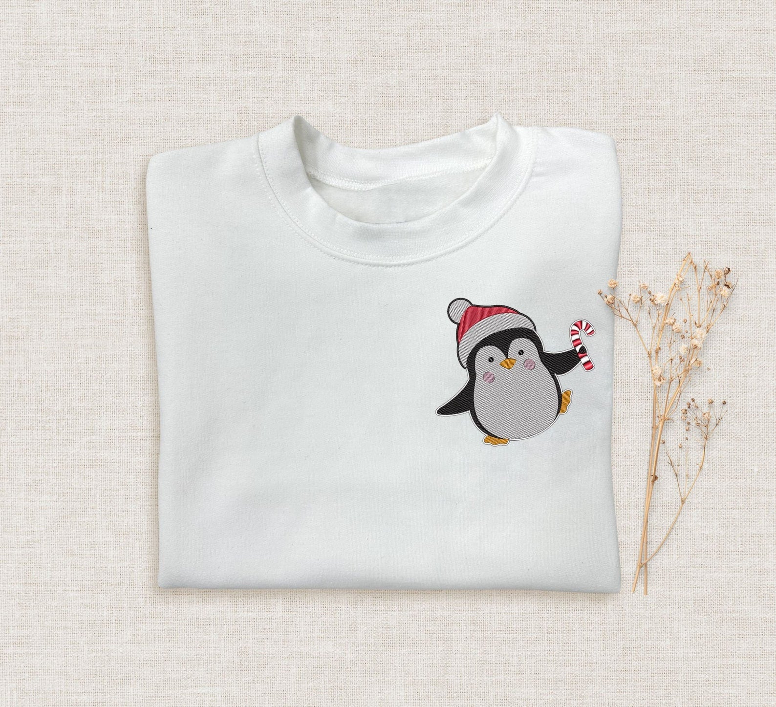 Christmas Penguin Embroidered Halloween Sweatshirt