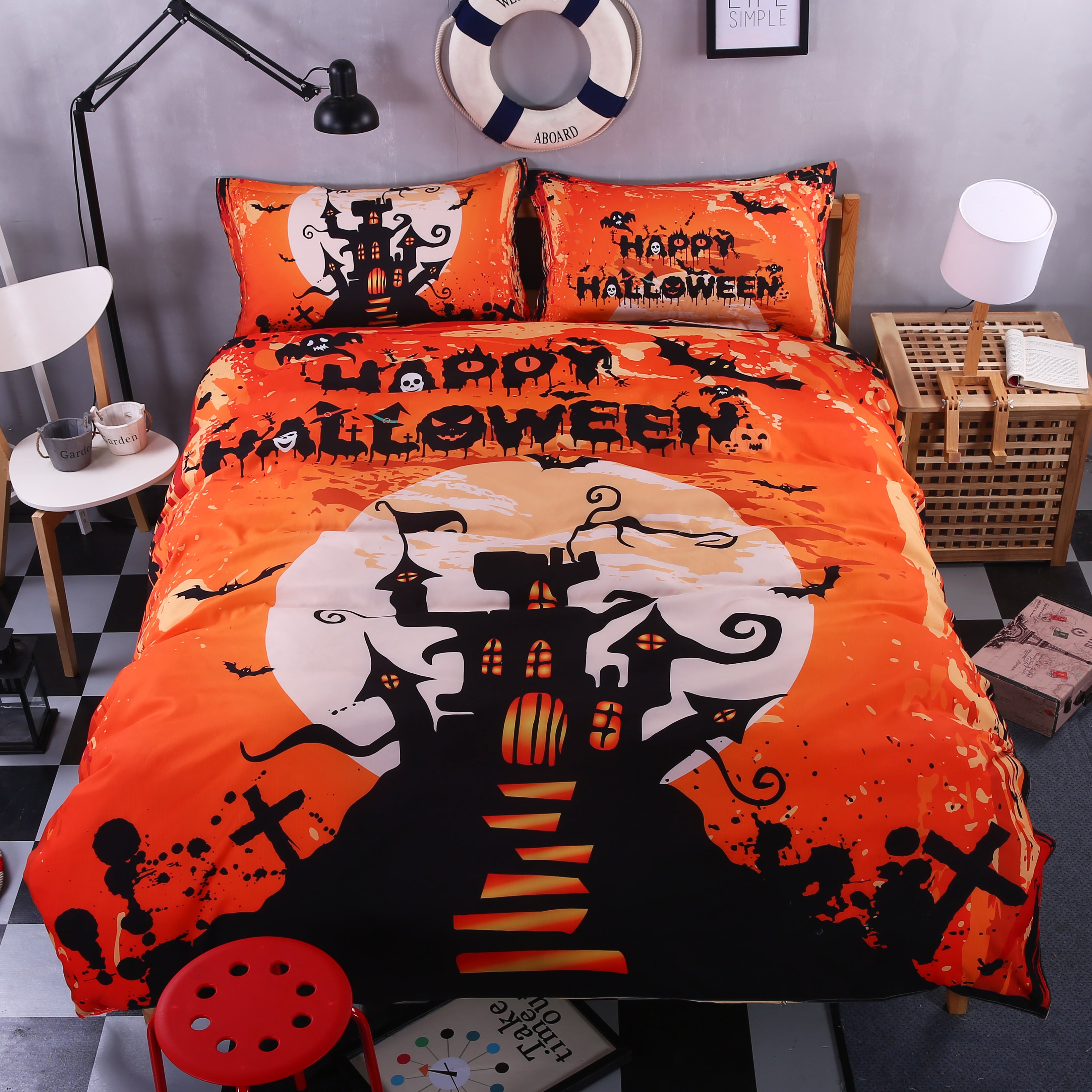 3D Halloween Carnival Quilt Cover Set Bedding Set Pillowcases 1