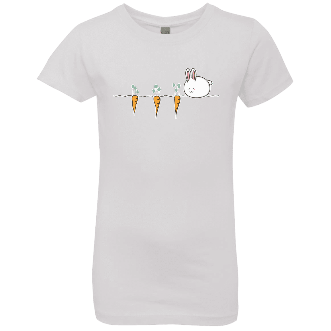 Kawaii Rabbit And Carrots Girls Premium T-Shirt