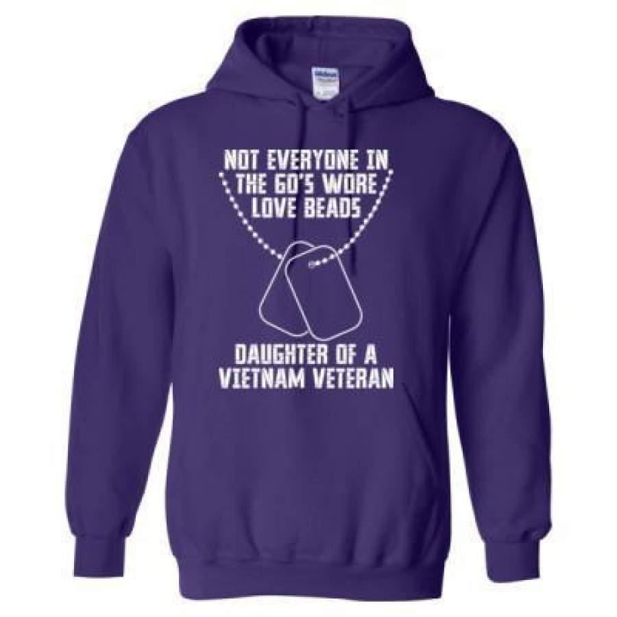 AGR Not Every One In 60s Wore Love Beads Daughter Of A Vietnam Veteran – Heavy Blend™ Hooded Sweatshirt