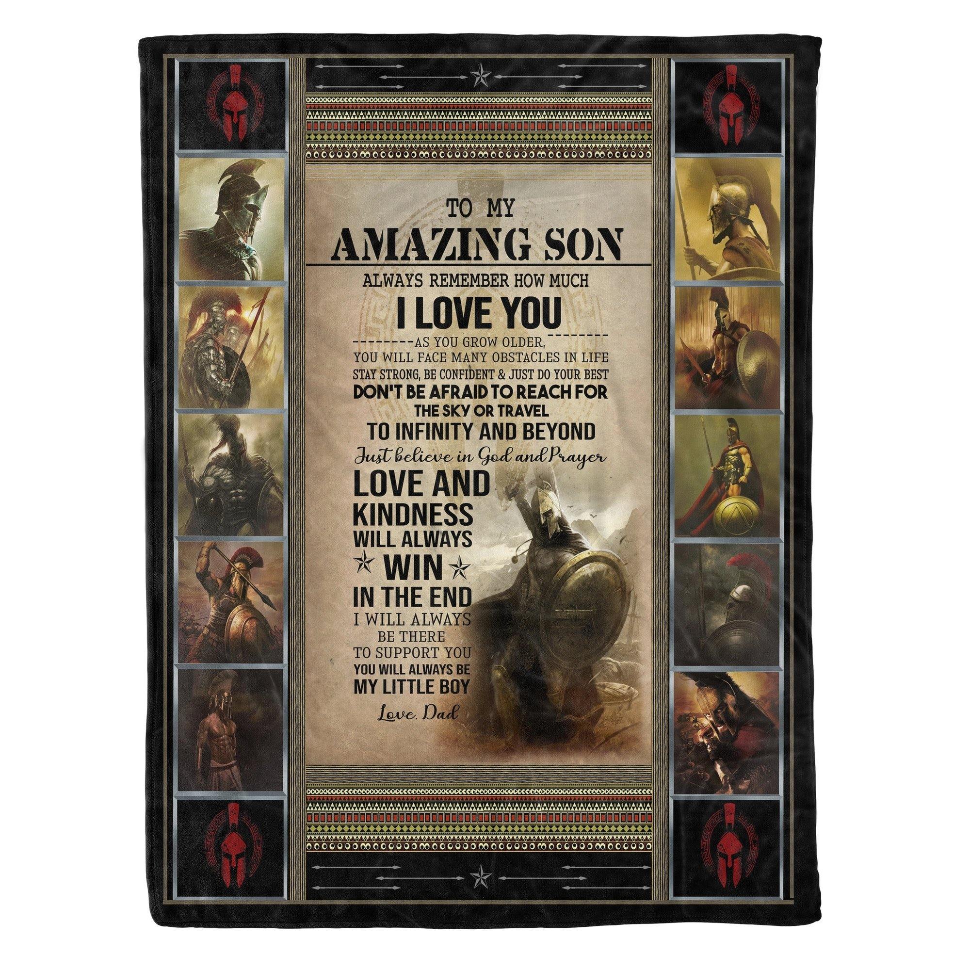 To My Amazing Son Ily –  Gift For Son Home Decor Gift For Family – Sherpa Blanket Fleece Blanket