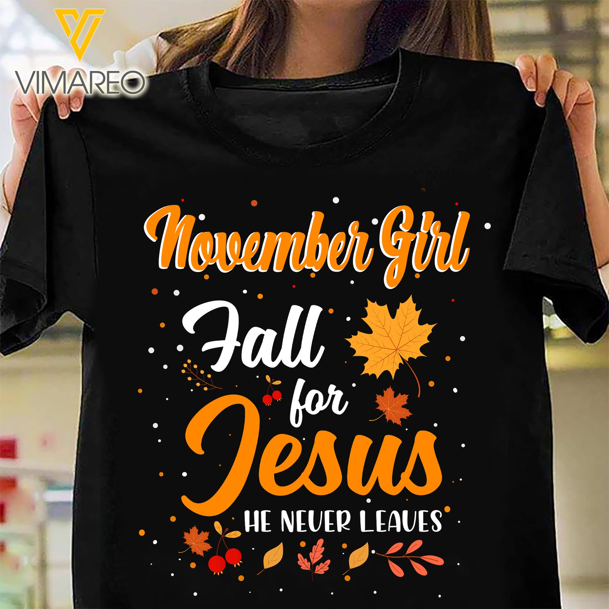 November Girl Fall For Jesus Tshirt 3D Printed Neya92