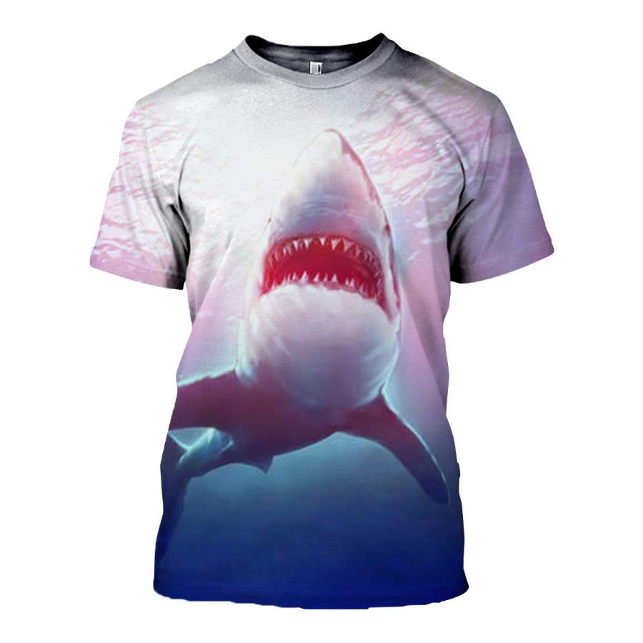 3D All Over Printed Shark T Shirt Hoodie 18127