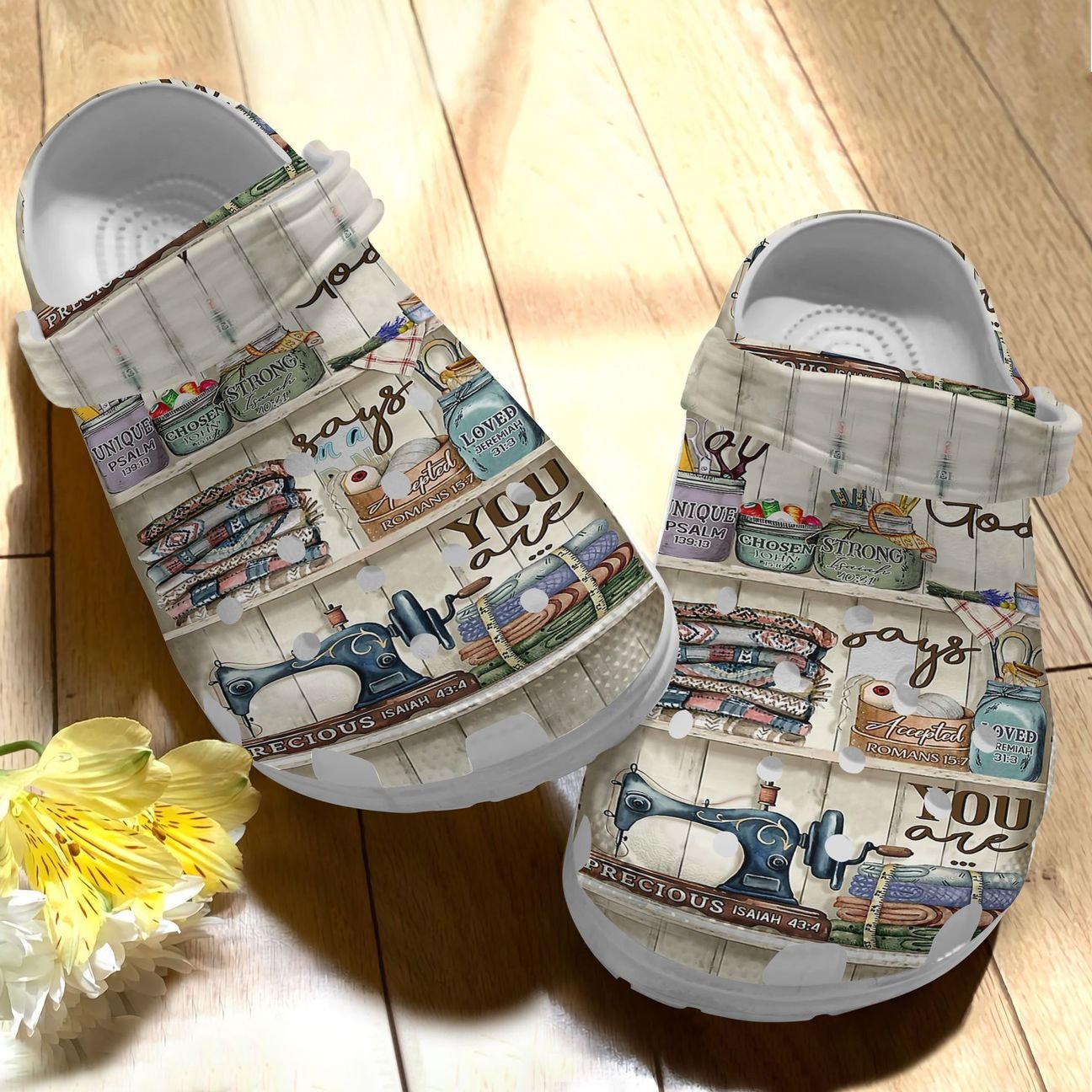 Sewing Personalize Clog, Custom Name, Text, Fashion Style For Women, Men, Kid, Print 3D God Says You Are