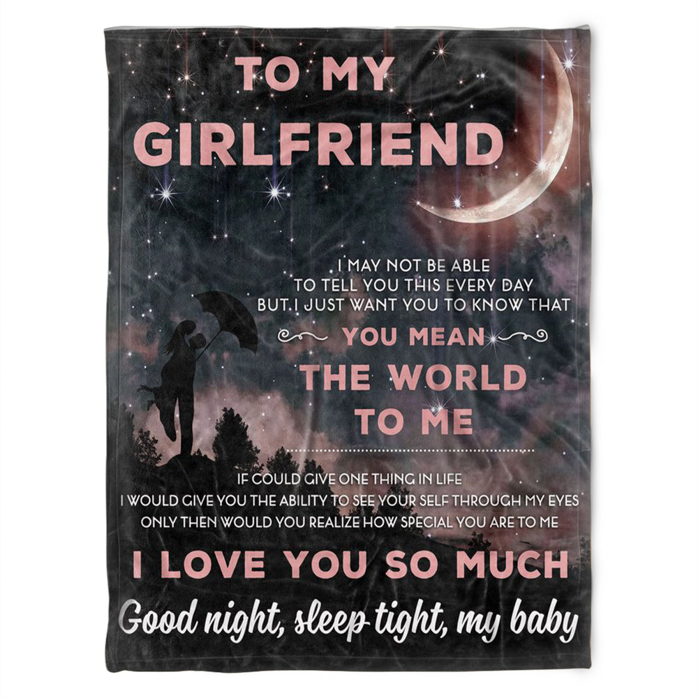 To My Girlfriend Blanket. I Love You So Much.Gift For Girlfriend From Boyfriend Home Decor Bedding Couch Sofa Soft And Comfy Cozy