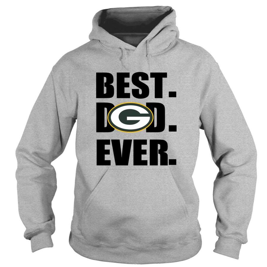 Green Bay Packers Logo T Shirt, Best Dad Ever T Shirt – Hoodie