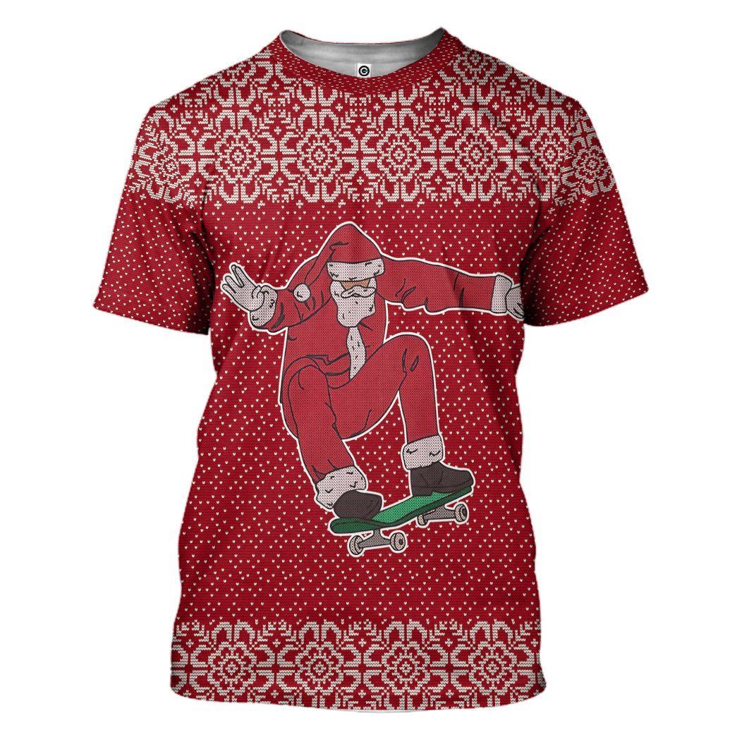 Casespring 3D Santa Claus Jolly Ugly Sweater Custom Tshirt Apparel