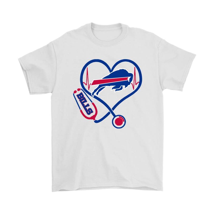 Stethoscope Heartbeat Nurse Symbol Buffalo Bills T-Shirt