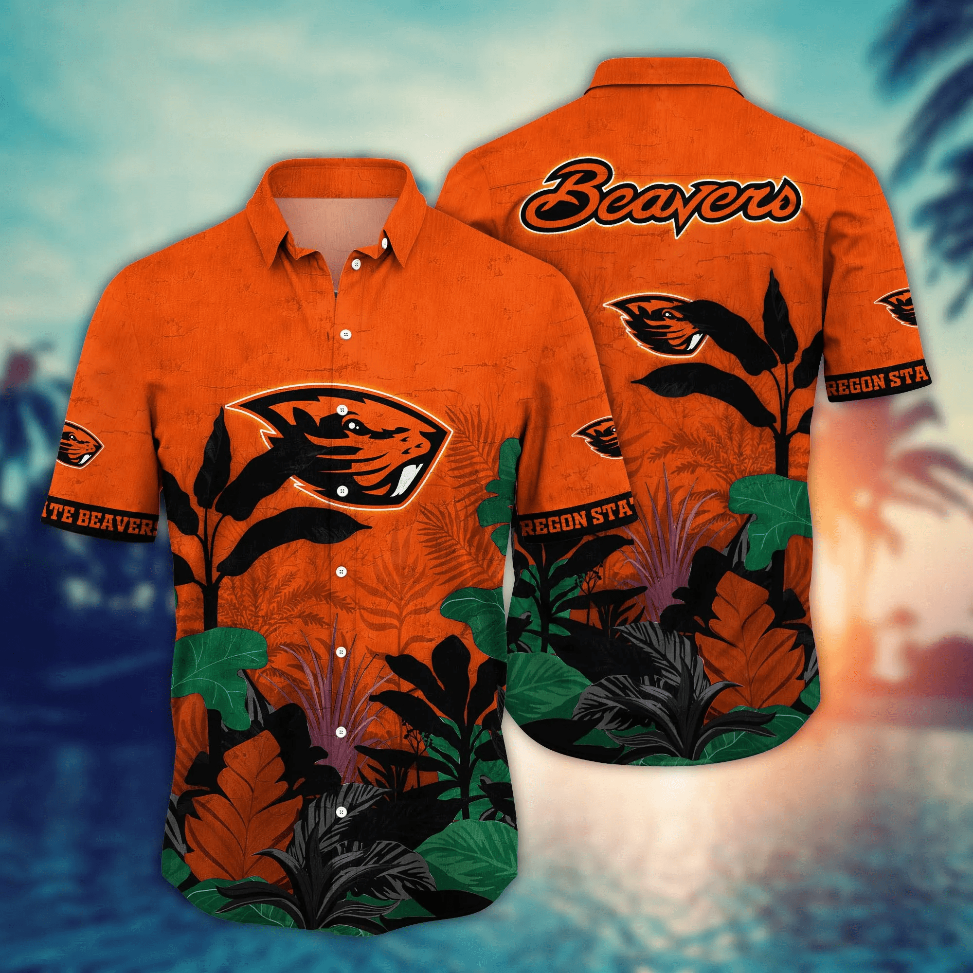 Oregon State Beavers NCAA Hawaiian Shirt Summertime Aloha Shirt