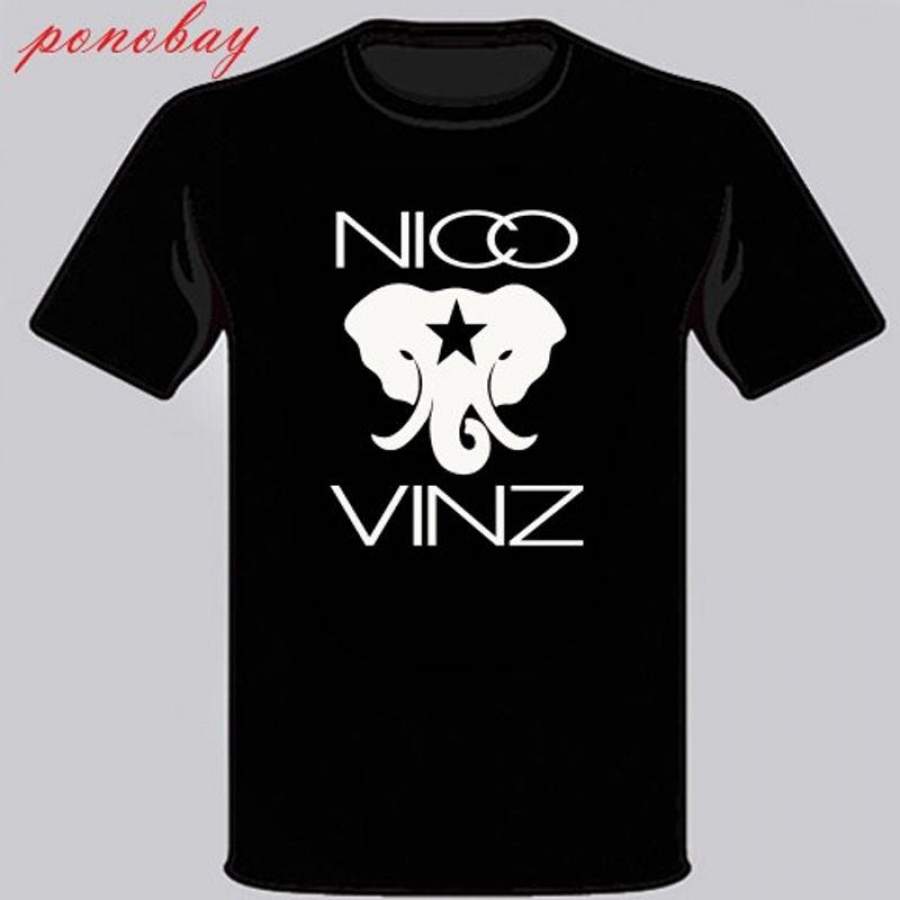 Nico and Vinz Black Star Elephant Hip Hop Album Men’s Black T-Shirt