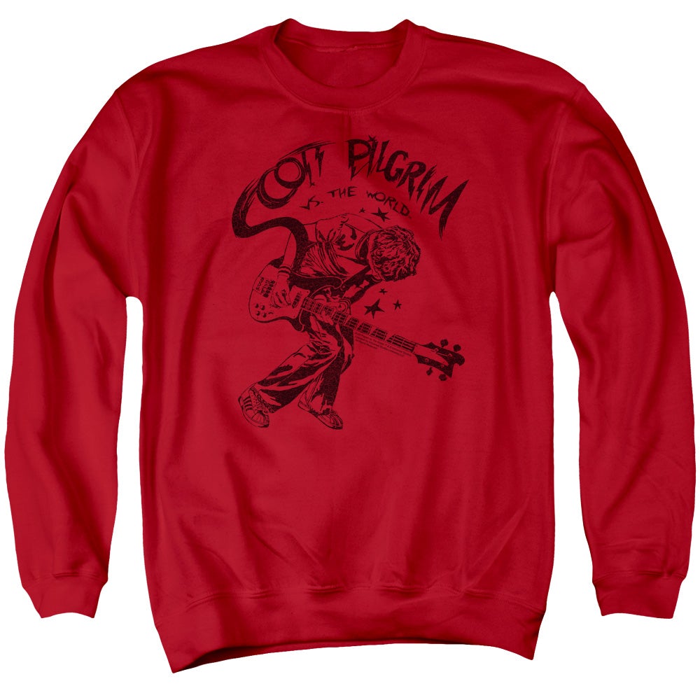 Scott Pilgrim Vs The World Rockin Mens Crewneck Sweatshirt Red T-Shirt