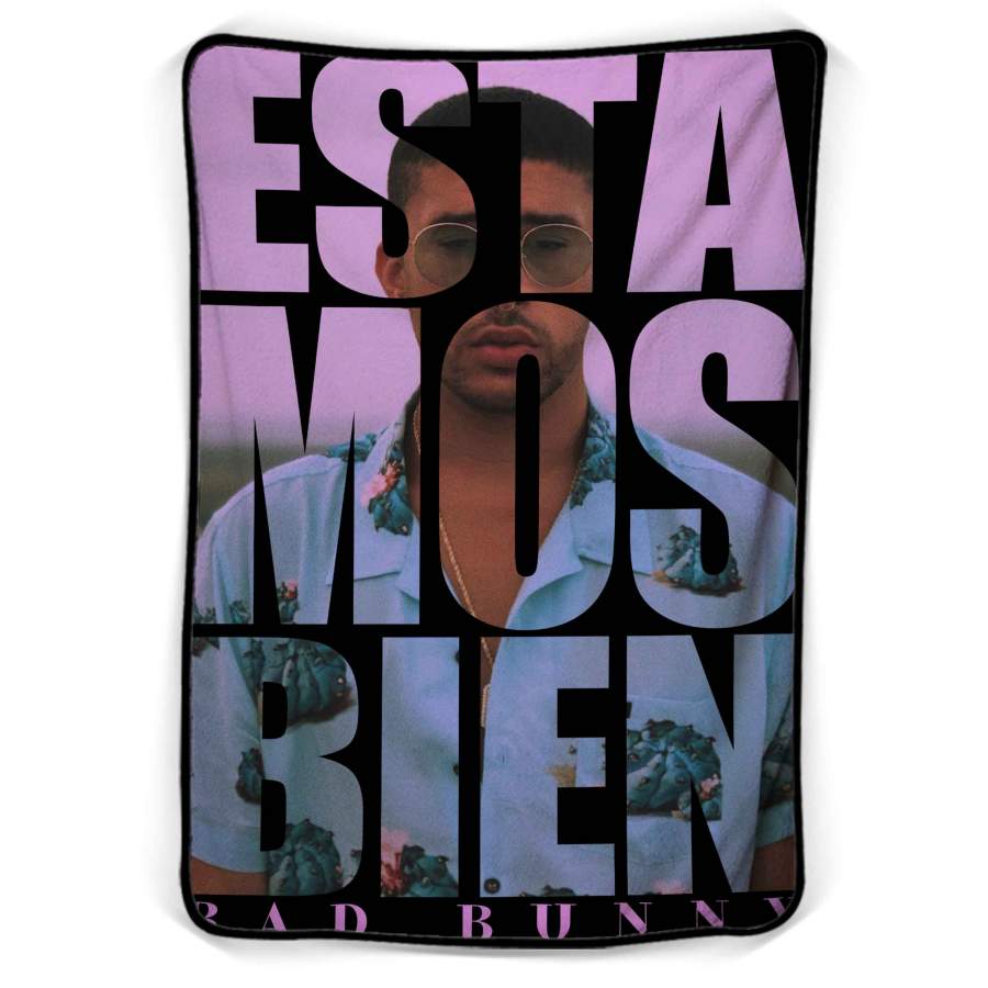 Bad Bunny Estamos Bien Fleece Blanket