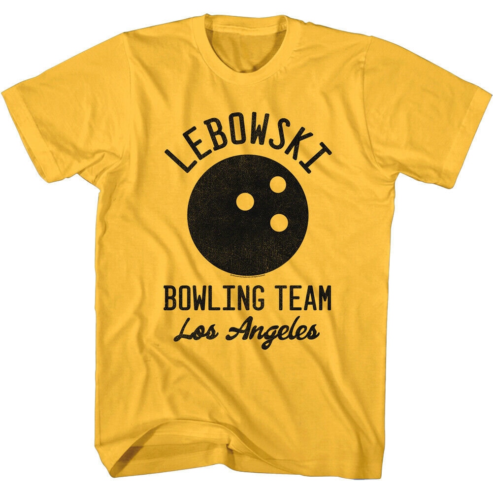 Big Lebowski Men's T-Shirt | Lebowski Bowling Team Los Angeles Graphic Tee | Comedy Jeff Bridges Dude | Vintage Bowling Movie Top MLB x Fashionfrontiers