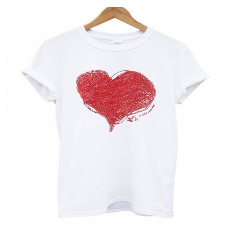 Heart print love T Shirt