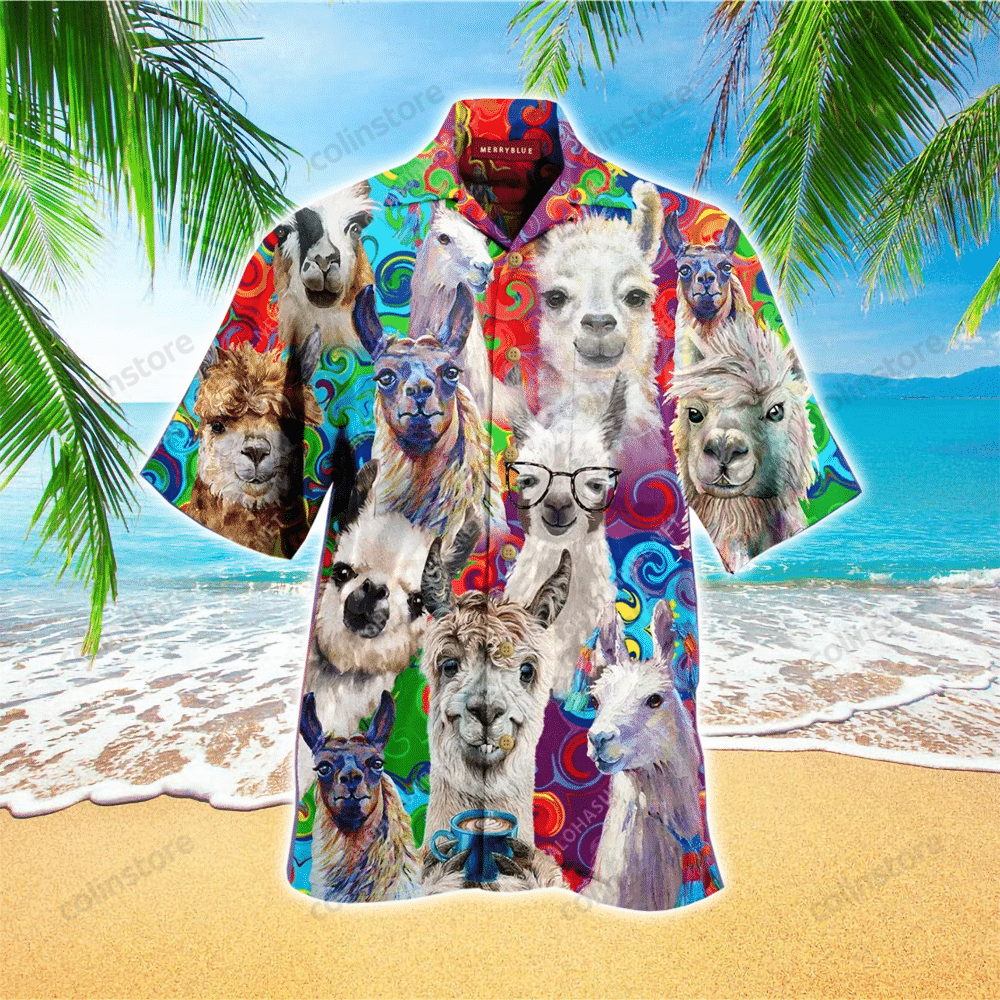 Nah My Prob Llama Colorful Hawaii Shirt Aloha Ha18413