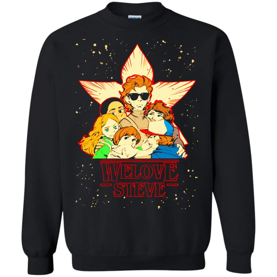 AGR We Love Steve Stranger Things Cartoon Style Sweatshirt