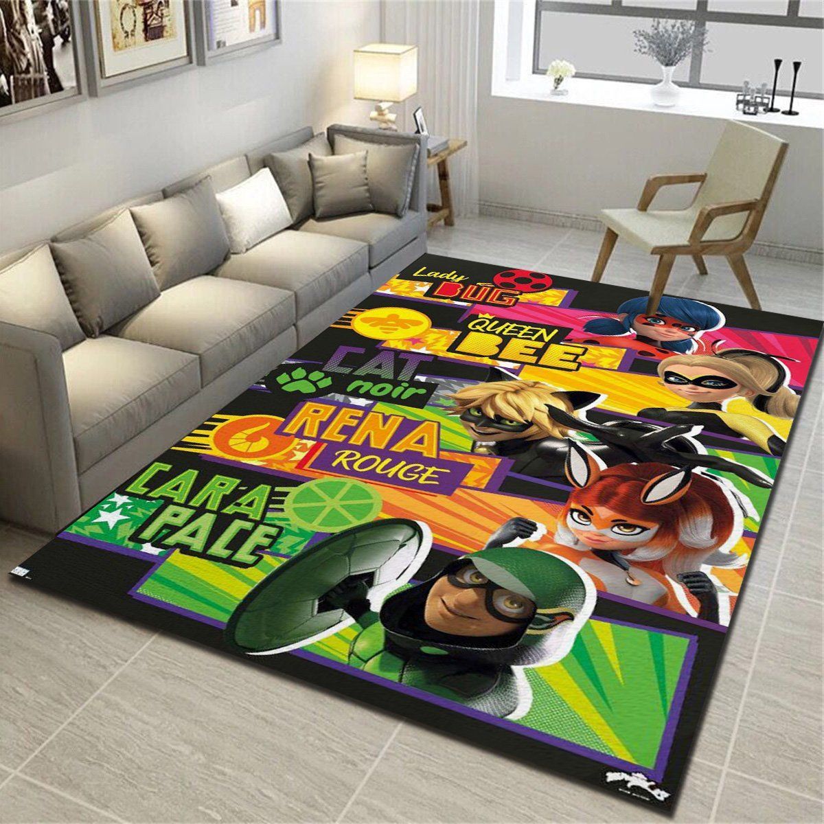 Miraculous Bars Area Rugs, Living Room Carpet