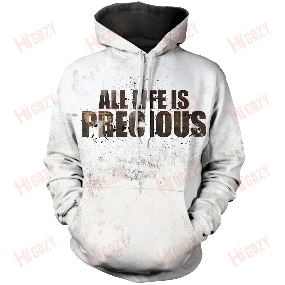 All Life Is Precious Unisex Pullover Hoodie – Tac250