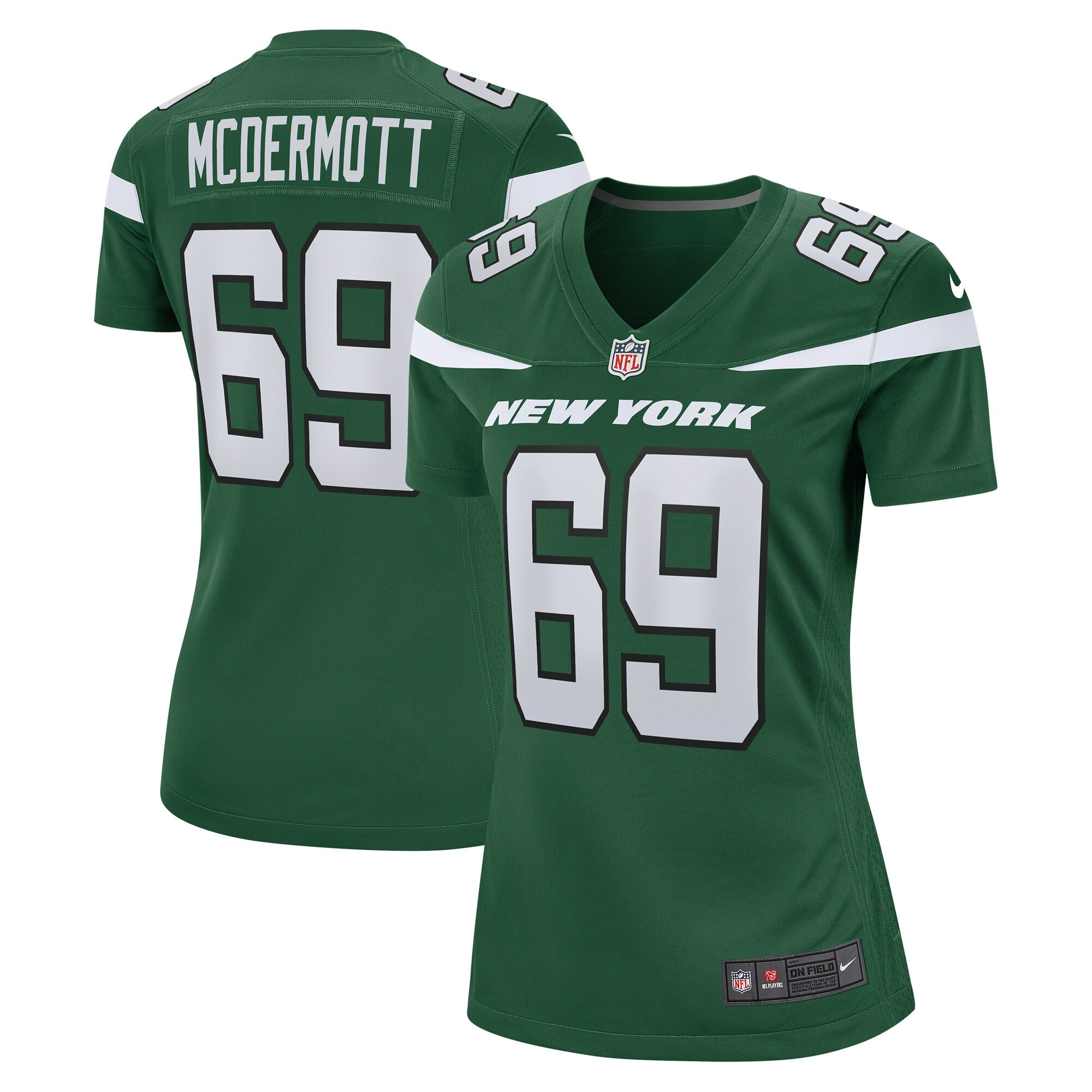 Conor Mcdermott New York Jets Womens Game Jersey – Gotham Green NFL