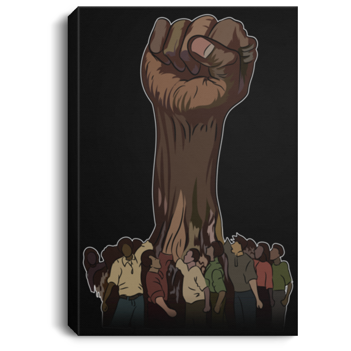 African American Canvas – Strong Hand Black History Month For Living Room Home Decor