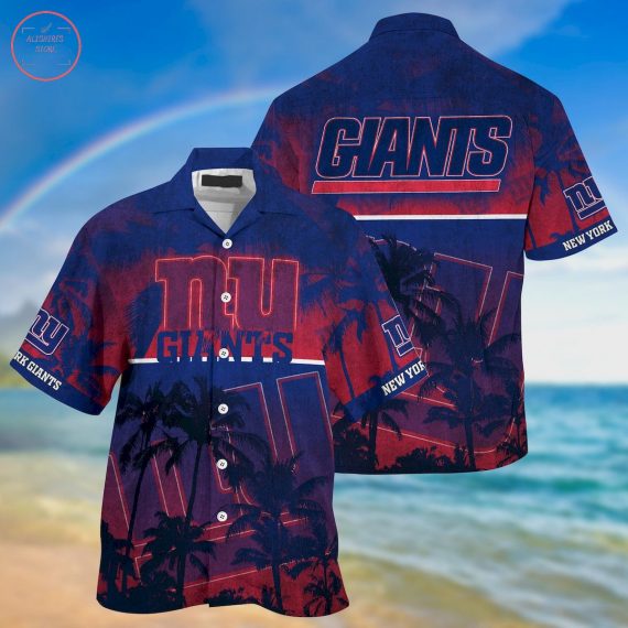 Gift For Husband Dad New York Giants Palm Hawaii Shirt Ha29867