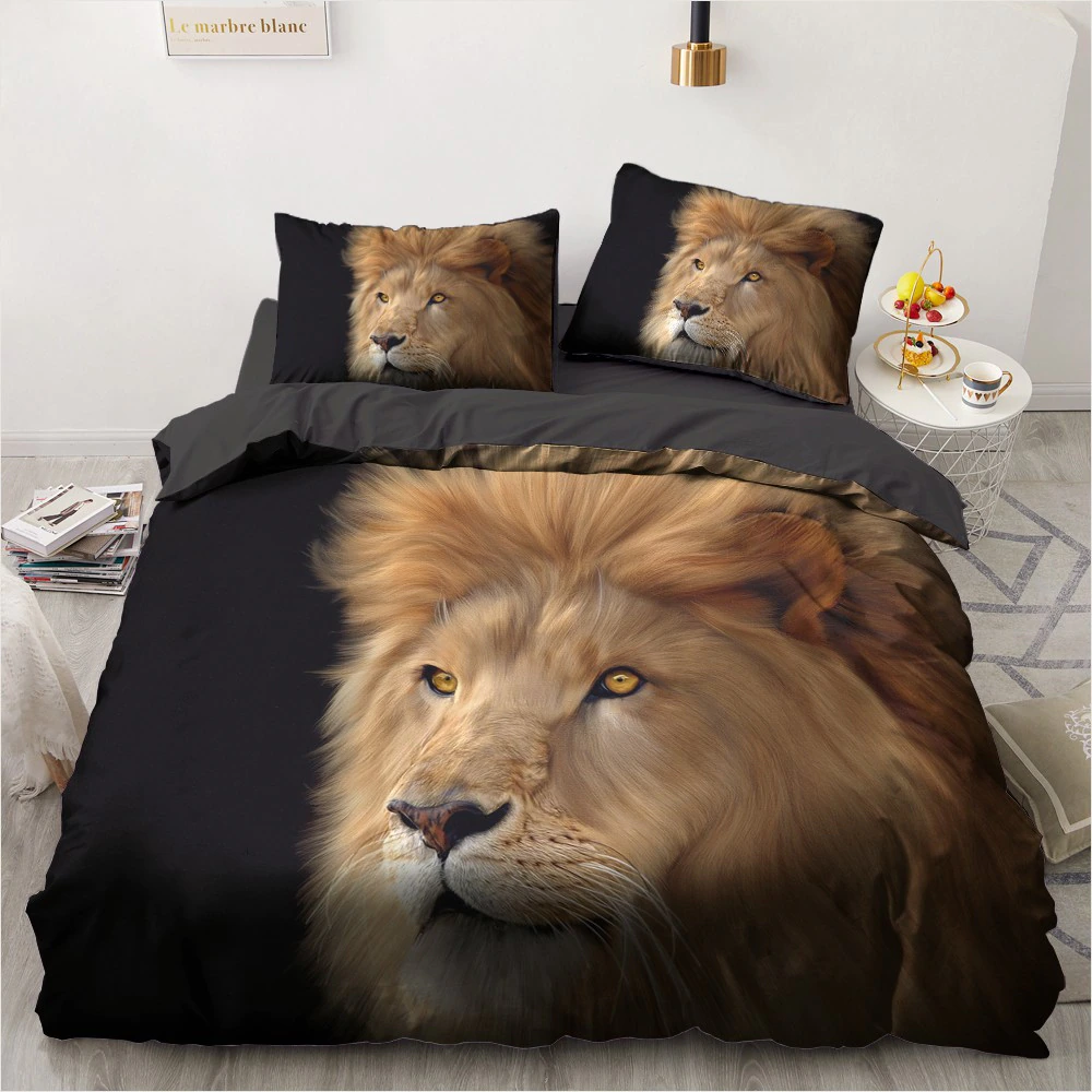 3D Bedding Sets Lion Camel Duvet Cover Set Bed Linen Pillowcase King Queen Full Size 220*260Cm Home Texitle