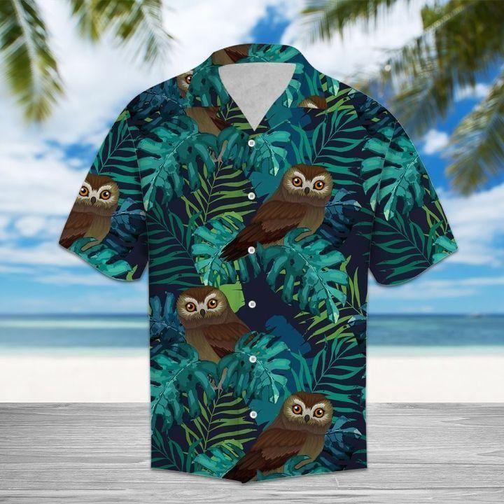 Beach Shirt Get Now Owl Hawaii Unisex Print Aloha Short Sleeve Casual Ha19140