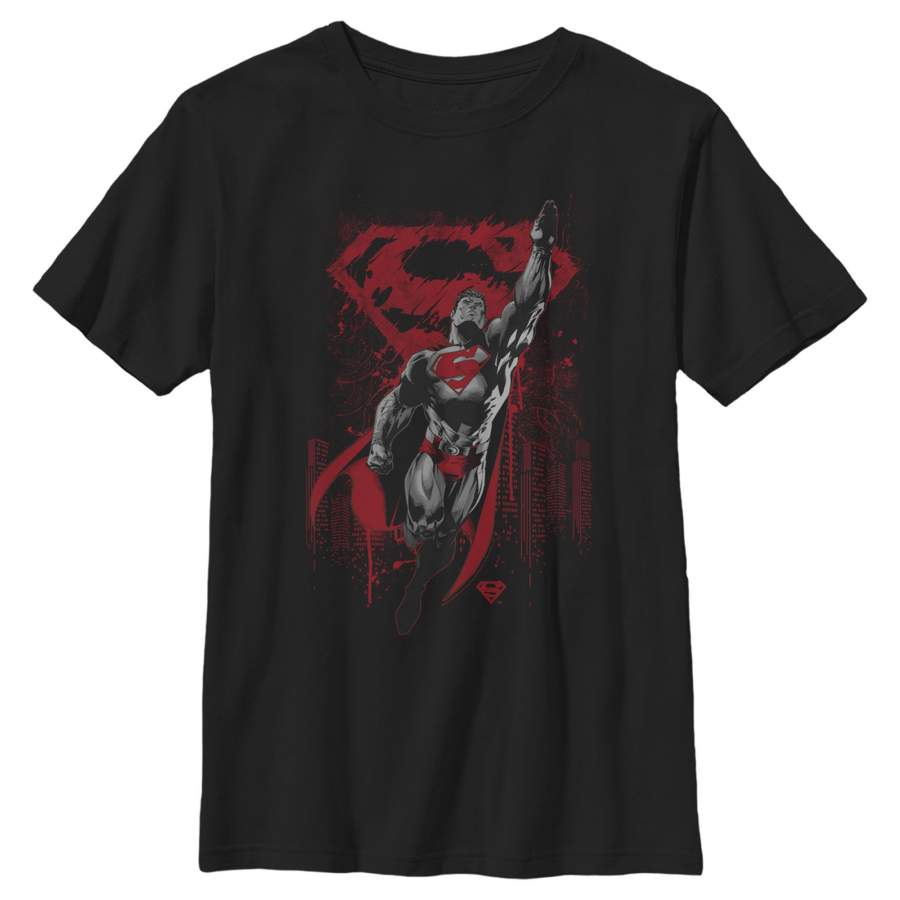 Superman Boy’s Grunge Hero Flight  T Shirt