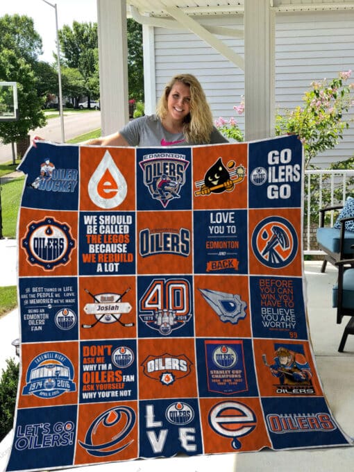 Edmonton Oilers Blanket Quilt2 B93