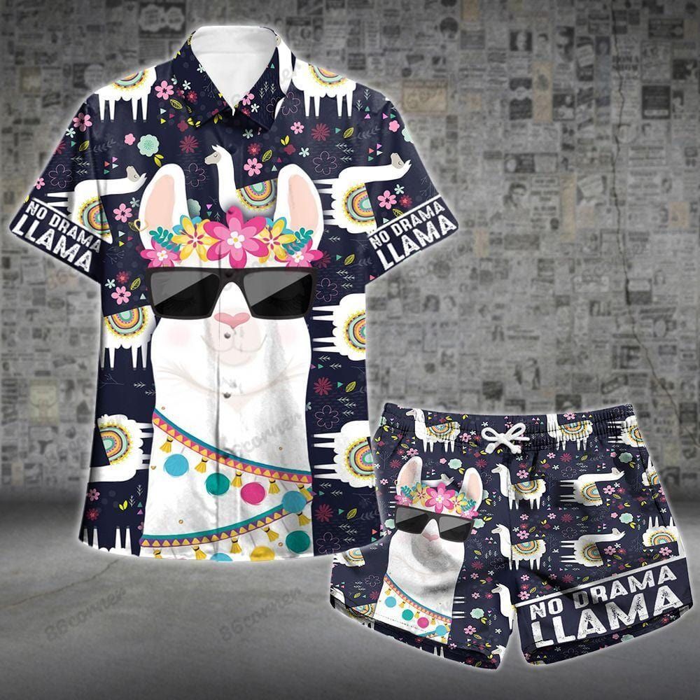 Amazing Llama Aloha Hawaii Shirts Women Board Shorts Vi Ha41132