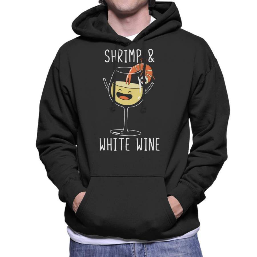 Shrimp and White Wine Men’s Hooded Sweatshirt