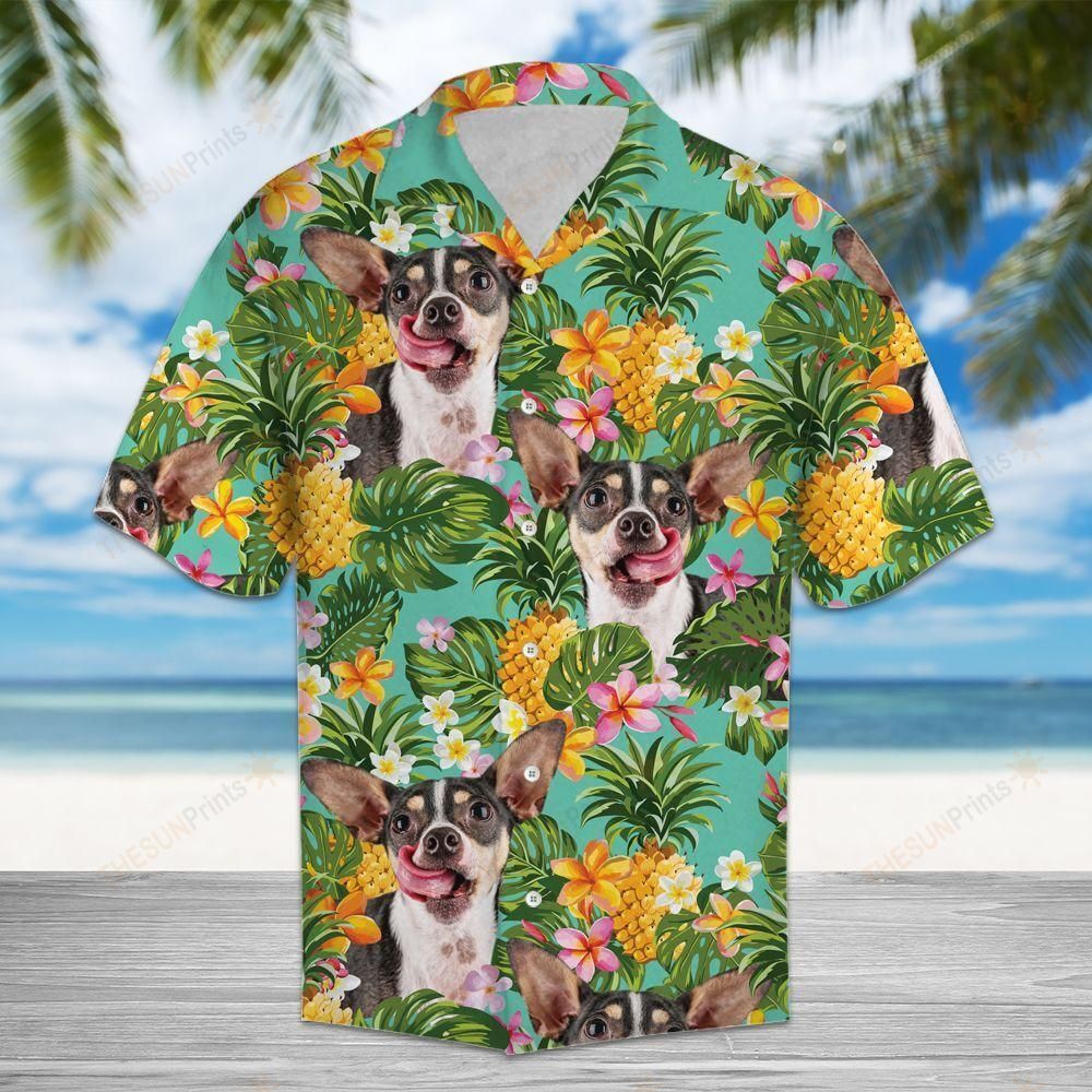 Tropical Pineapple Rat Terrier Hawaiian Shirt Ha18062