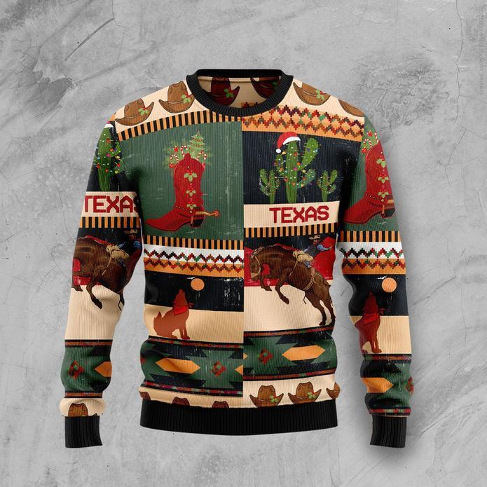 Texas Ugly Christmas Sweater | Unisex | Full Size | Adult | Colorful | Us3831