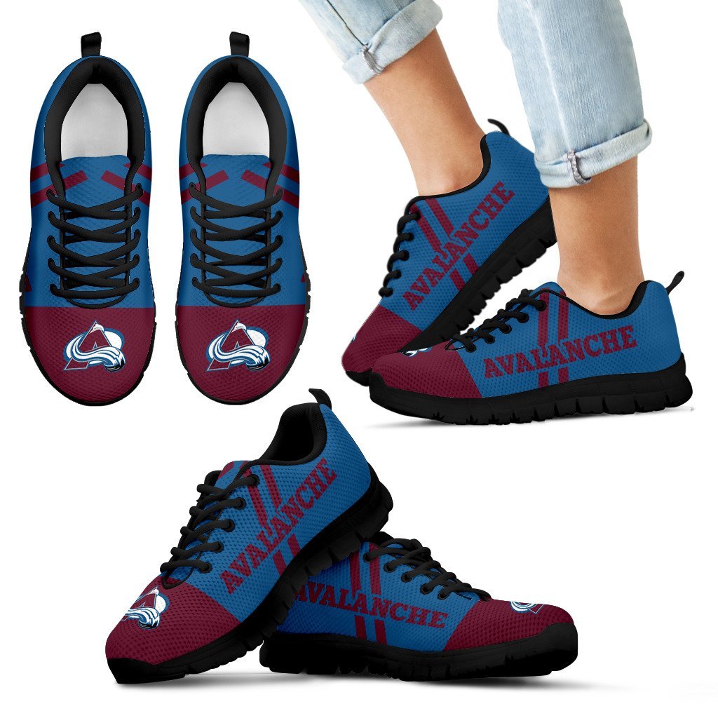 Colorful Line Stripe Colorado Avalanche Sneakers