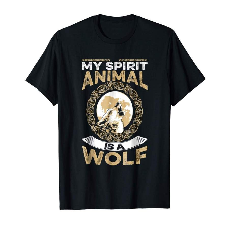 Wolves My Spirit Animal Is A Wolf Men Summer T-Shirt