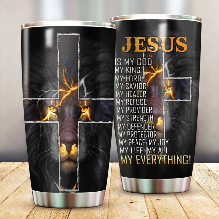 The Lion Of Judah Jesus All Over Printed Tumbler