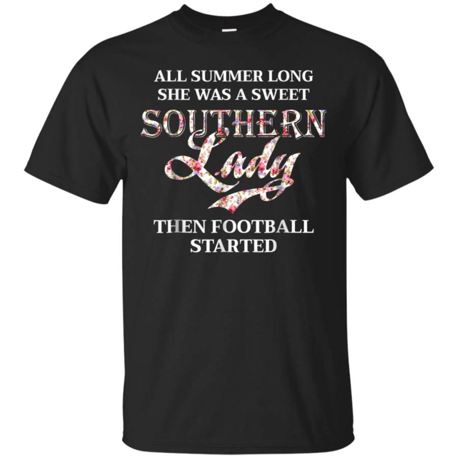 AGR All summer long she was sweet southern lady Football shirt