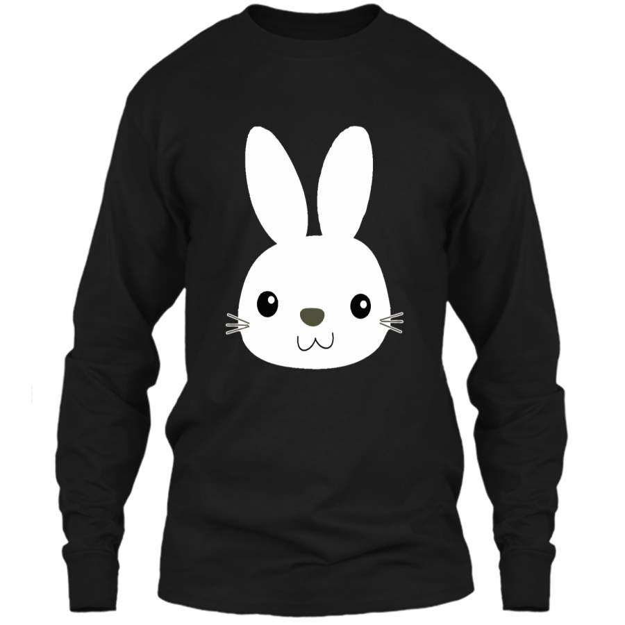 Easter Bunny Cute Face Funny Easter Pascha Holiday T-Shirt LS Ultra Cotton Tshirt